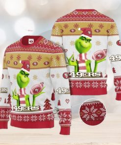 Grinch San Francisco 49ers 3D Ugly Christmas Sweater