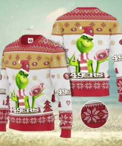 Grinch San Francisco 49ers 3D Ugly Christmas Sweater