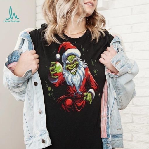 Grinch Santa Shirt, Unique Christmas Grinch Face Gift