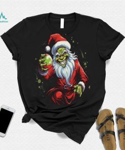 Grinch Santa Shirt, Unique Christmas Grinch Face Gift