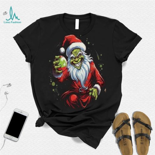 Grinch Santa Shirt, Unique Christmas Grinch Face Gift