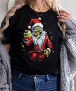 Grinch Santa Shirt, Unique Christmas Grinch Face Gift