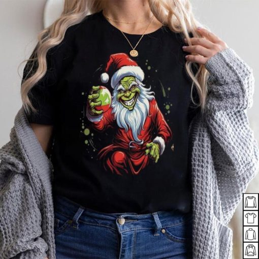Grinch Santa Shirt, Unique Christmas Grinch Face Gift