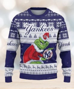 Grinch York Yankees Blue Christmas Ugly Sweater Party