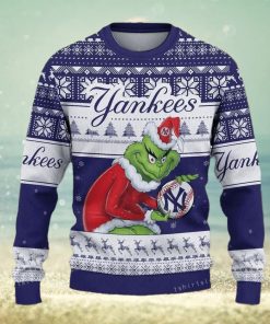 Grinch York Yankees Blue Christmas Ugly Sweater Party