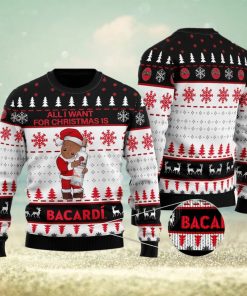 Groot All I Need For Christmas Is Bacardi Ugly Christmas Sweater For Men And Women Gift