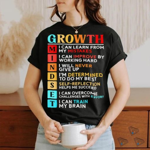 Growth Mindset Definition   Motivational Quote Inspiration T Shirt