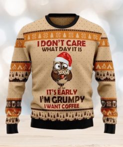 Grumpy Owl I Don’t Care Ugly Sweater