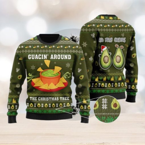 Guacin Around The Christmas Tree Ugly Sweater 3D From Someone Who Love Avocado