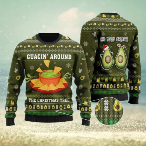 Guacin Around The Christmas Tree Ugly Sweater 3D From Someone Who Love Avocado