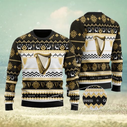 Guinness Beer Pattern Snowflake Ugly Christmas Sweater 3D Gift Idea Christmas