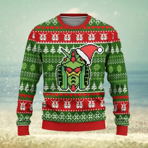 Gundam Anime Custom Xmas Women Mens Ugly Christmas 3D Knitted Sweater