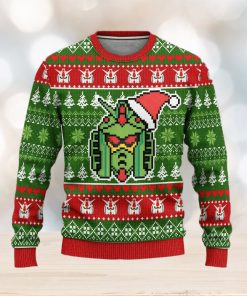 Gundam Anime Custom Xmas Women Mens Ugly Christmas 3D Knitted Sweater