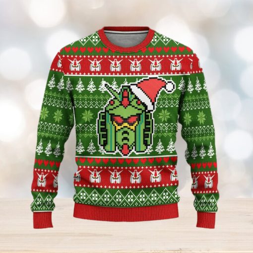 Gundam Anime Custom Xmas Women Mens Ugly Christmas 3D Knitted Sweater