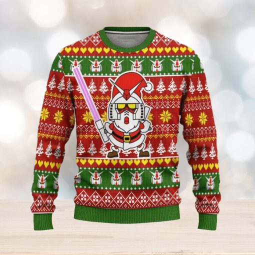 Gundam Anime Ugly Christmas Sweater 3D Gift For Men And Women Custom Santa Xmas Gift