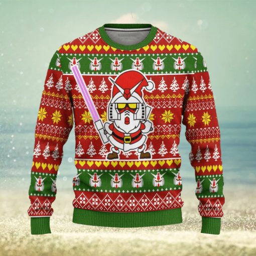 Gundam Anime Ugly Christmas Sweater 3D Gift For Men And Women Custom Santa Xmas Gift