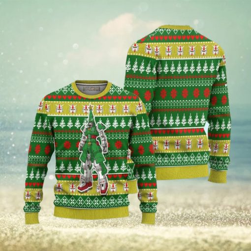 Gundam Pine Tree Ugly Christmas Sweater 3D Gift For Big Fans