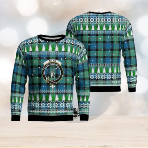 Gunn Ancient Crest Tartan Christmas Ugly Sweater 3D Gift For Men And Women