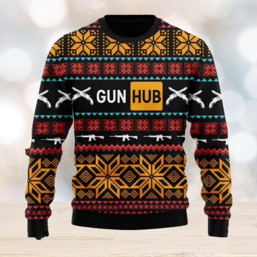 Guns Hub Men Ugly Christmas Sweater Unisex 3D Sweater Christmas Gift