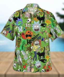 Halloween Aloha Rick And Morty Hawaiian Shirt Gift For Beach Lovers