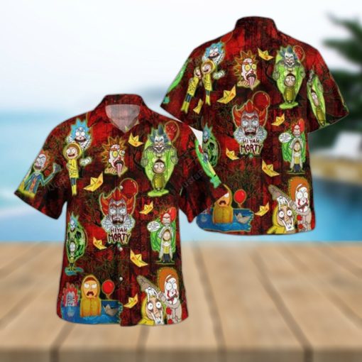 Halloween Aloha Rick And Morty Hawaiian Shirt Holiday Gift For Beach Lovers