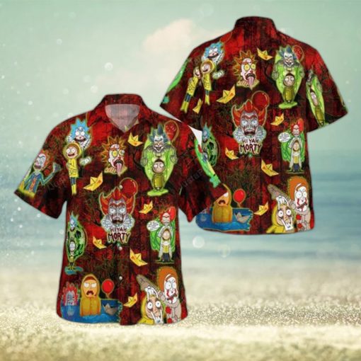 Halloween Aloha Rick And Morty Hawaiian Shirt Holiday Gift For Beach Lovers