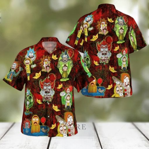 Halloween Aloha Rick And Morty Hawaiian Shirt Holiday Gift For Family