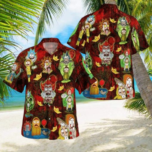 Halloween Aloha Rick And Morty Hawaiian Shirt Holiday Gift For Family