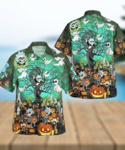 Halloween Aloha Rick And Morty Hawaiian Shirt The Nightmare Before Christmas