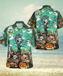 Halloween Aloha Rick And Morty Hawaiian Shirt The Nightmare Before Christmas