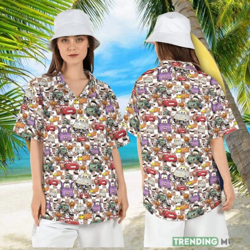 Halloween Cars Characters Hawaiian Shirt Cars Trick or Treat Hawaii Shirt Disneyland Halloween Aloha Shirt