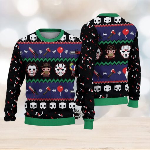 Halloween Horror Ugly Christmas Sweater Holiday For Men And Women