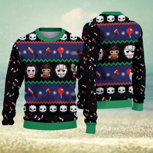 Halloween Horror Ugly Christmas Sweater Holiday For Men And Women