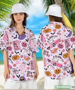 Halloween Mean Ghouls Hawaiian Shirt Funny Mean Girls Hawaii Shirt Pink Halloween Ghosts Aloha Shirt