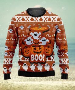 Halloween Party Funny Ghosh Boo Pumpkin Halloween Ugly Christmas Sweater Unisex 3D Sweater Christmas Gift