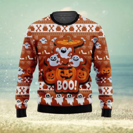 Halloween Party Funny Ghosh Boo Pumpkin Halloween Ugly Christmas Sweater Unisex 3D Sweater Christmas Gift