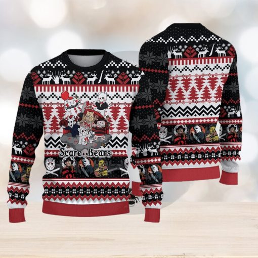 Halloween Scary Bears Ugly Christmas Sweater