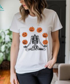 Halloween Skeleton T Shirt Pumpkin Shirt For Women Classic