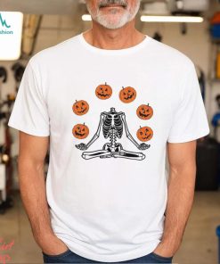 Halloween Skeleton T Shirt Pumpkin Shirt For Women Classic