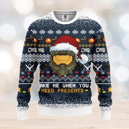 Halo 3D Ugly Christmas Sweater Amazing Gift Men And Women Christmas Gift