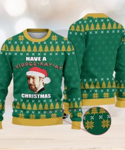 Hans Gruber Have A Yippee Kay Ay Christmas Christmas Ugly Sweater Die Hard Christmas Sweater