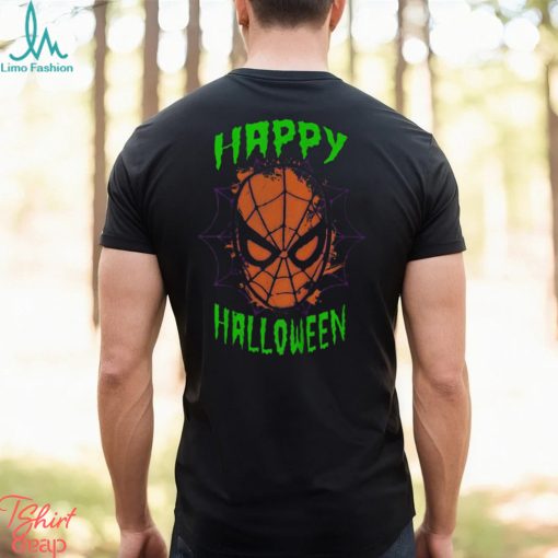 Happy Halloween Shirt, Marvel Spider Man Mask Scary Halloween T Shirt