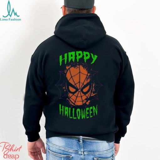 Happy Halloween Shirt, Marvel Spider Man Mask Scary Halloween T Shirt