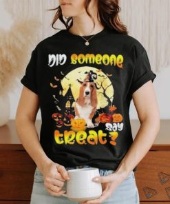 Happy Halloween did someone say treat Basset hound dog gift shirt