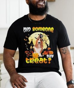 Happy Halloween did someone say treat Basset hound dog gift shirt