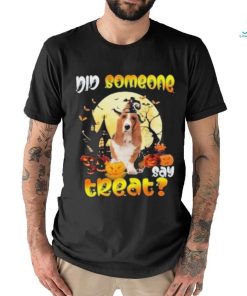 Happy Halloween did someone say treat Basset hound dog gift shirt