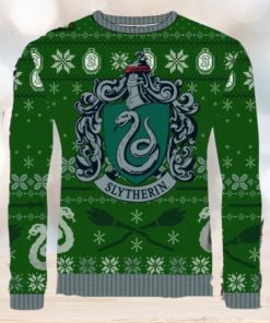 Harry Potter Slytherin Green Christmas Jumper with Sleigh Bells