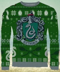 Harry Potter Slytherin Green Christmas Jumper with Sleigh Bells