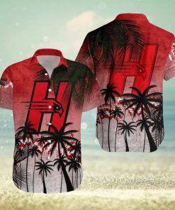 Hartford Hawks Hawaiian Shirt Summer Gift Coconut Tree Tropical Grunge Pattern For NCAA Fans