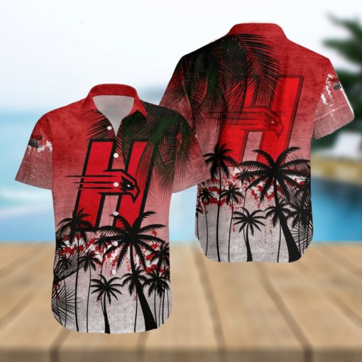 Hartford Hawks Hawaiian Shirt Summer Gift Coconut Tree Tropical Grunge Pattern For NCAA Fans